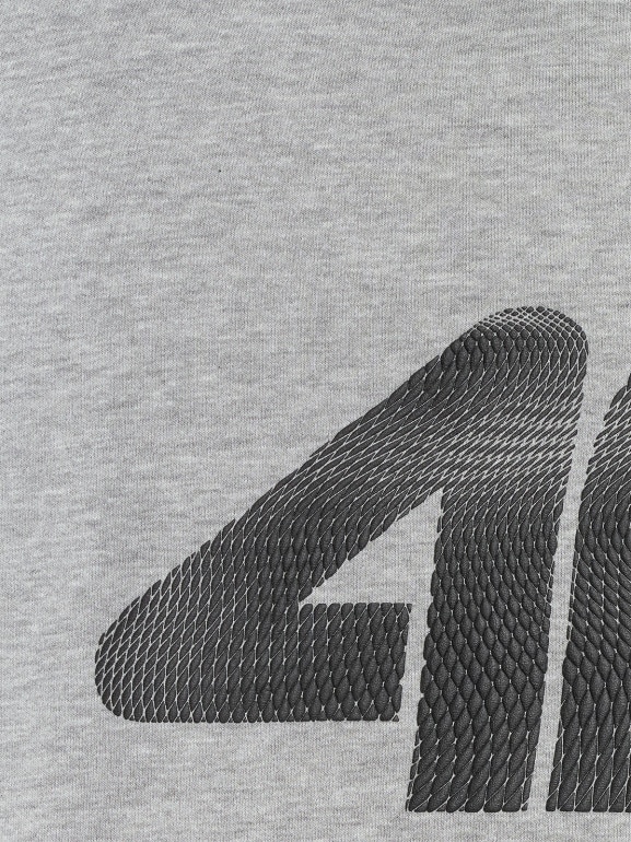 Męska bluza dresowa nierozpinana z kapturem 4F 4FRMM00TSWSM2477 - szara