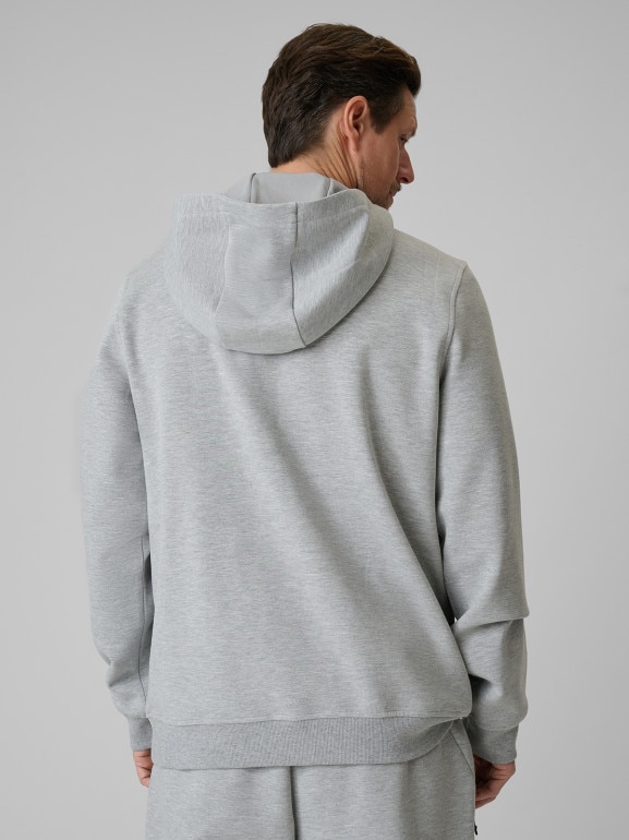 Męska bluza dresowa rozpinana z kapturem 4F 4FRSS26TSWSM2975 - szara