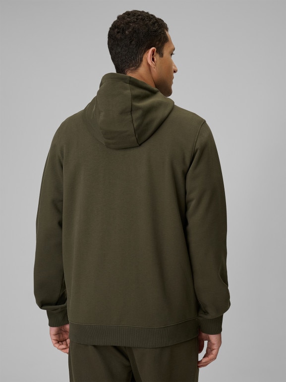 Męska bluza dresowa rozpinana z kapturem 4F 4FRSS26TSWSM3106 - khaki