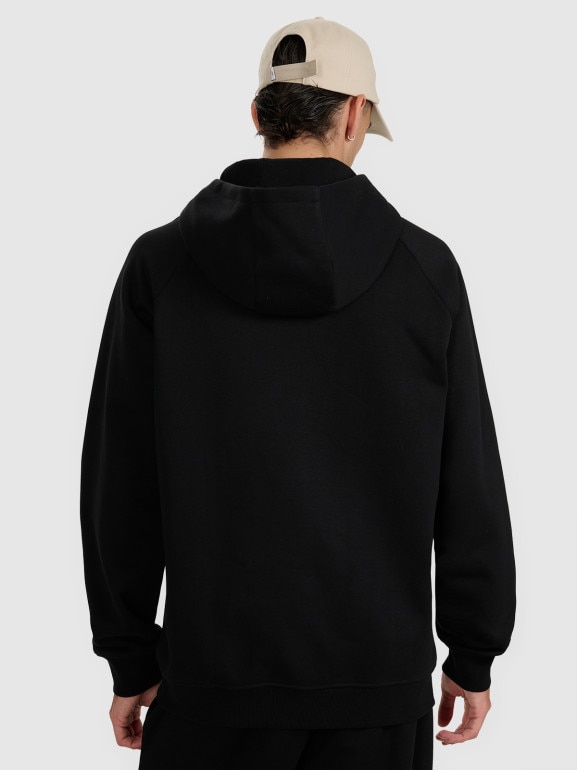 Męska bluza nierozpinana bez kaptura 4F 4FWAW25TSWSM1946 - czarna