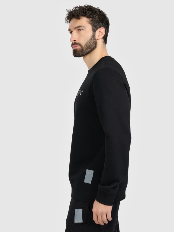 Męska bluza nierozpinana bez kaptura 4F 4FRAW25TSWSM2573 - czarna