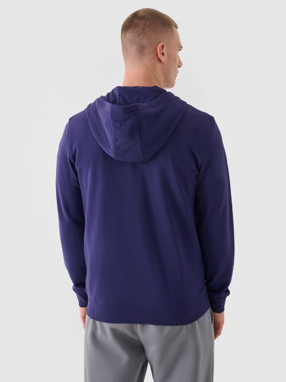 Męska bluza rozpinana z kapturem 4F 4FWMM00TSWSM1466 - granatowa