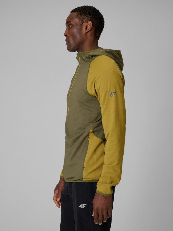 Męska bluza trekkingowa z kapturem 4F 4FWSS26TFSWM640 - khaki