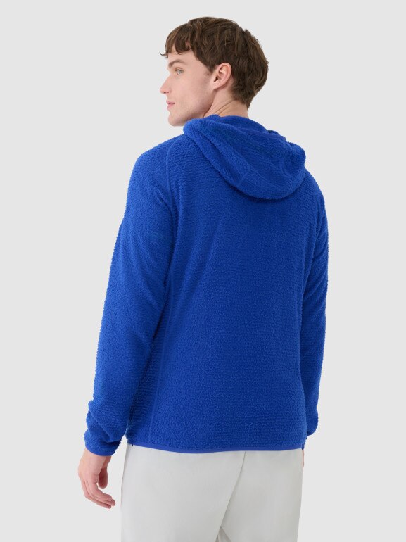Męska bluza trekkingowa z kapturem Primaloft Active 4F 4FWSS25TFSWM473 - niebieska