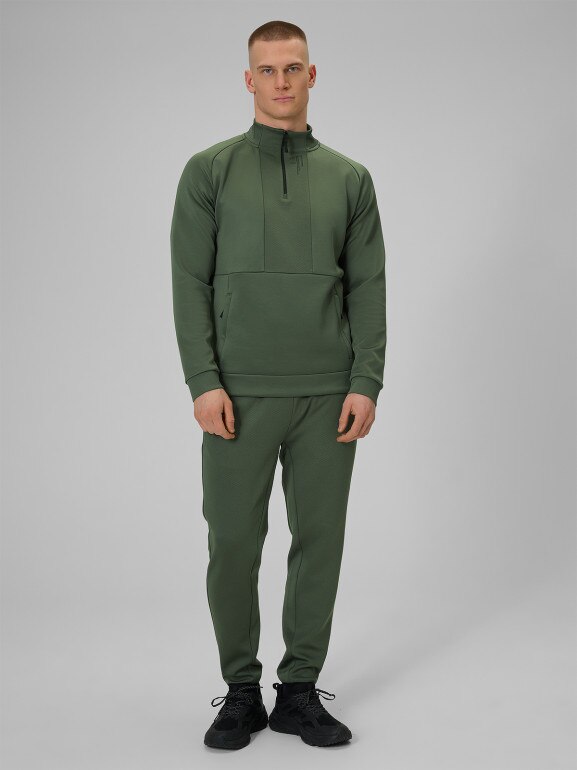 Męska bluza treningowa 4F 4FWSS26TFSWM628 - khaki