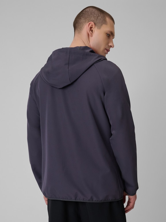 Męska bluza treningowa z kapturem 4F 4FRSS26TFSWM0957 - szara