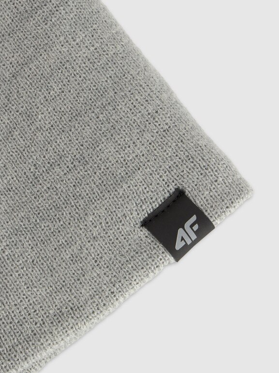 Męska czapka zimowa 4F 4FRAW25ACAPM0735 - szara