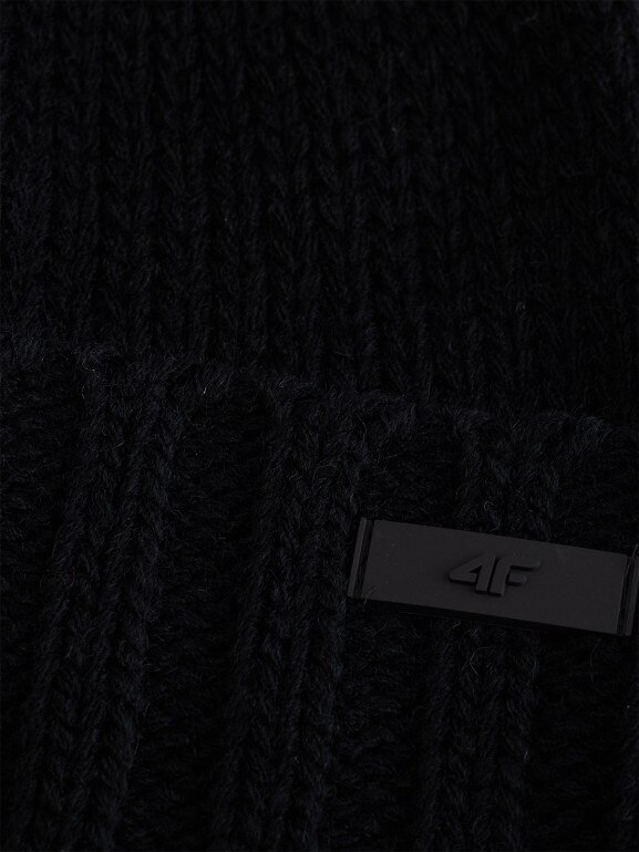 Męska czapka zimowa 4F 4FRAW25ACAPM0830 - czarna