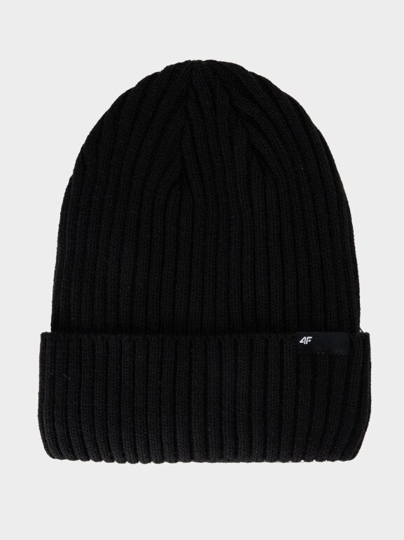 Męska czapka zimowa 4F 4FWAW25ACAPM673 - czarna