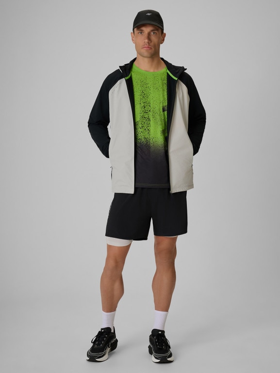 Męska koszulka do biegania 4F 4FRSS26TFTSM2353 - zielona