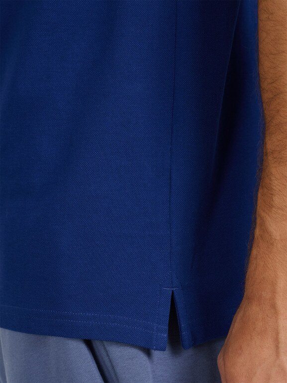 Męska koszulka polo 4F 4FWMM00TPTSM366 - granatowa