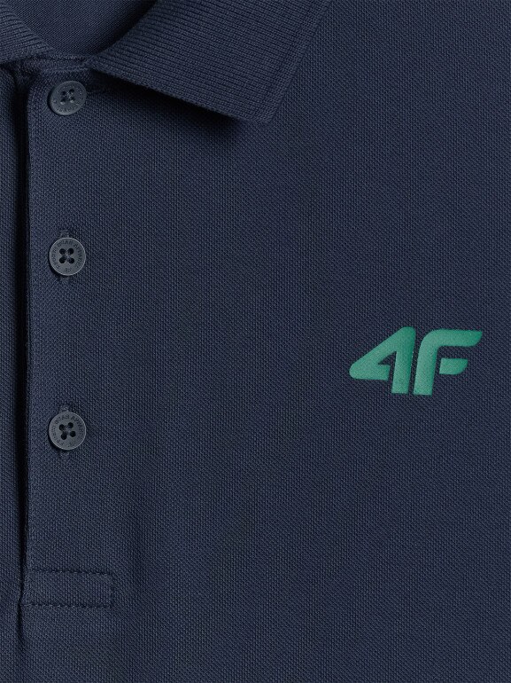 Męska koszulka polo 4F 4FWSS26TPTSM636 - granatowa