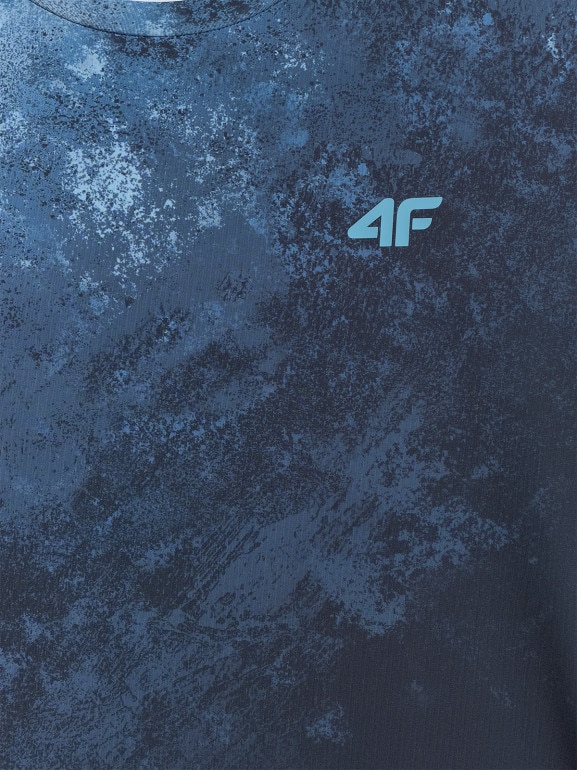 Męska koszulka treningowa 4F 4FRSS26TFTSM2288 - niebieska