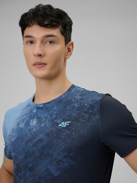 Męska koszulka treningowa 4F 4FRSS26TFTSM2288 - niebieska