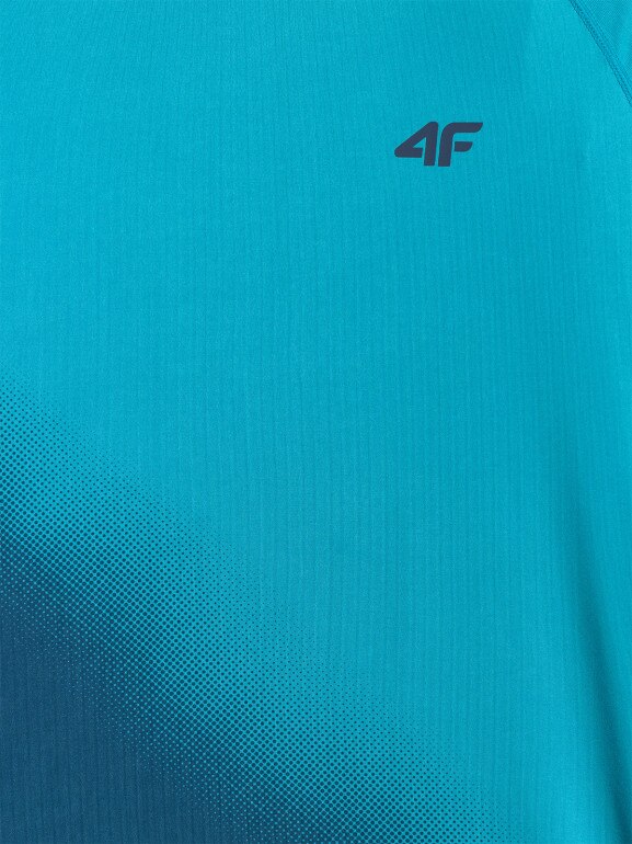 Męska koszulka treningowa 4F 4FRSS26TFTSM2341 - turkusowa