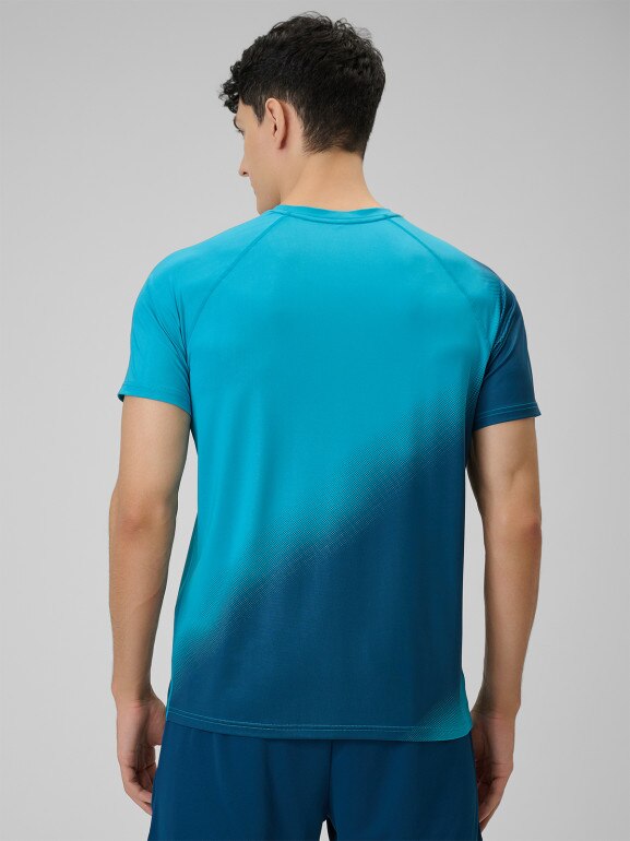 Męska koszulka treningowa 4F 4FRSS26TFTSM2341 - turkusowa
