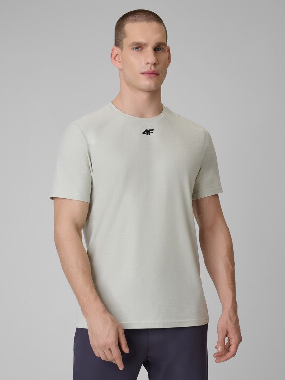 Męska koszulka treningowa 4F 4FRSS26TFTSM2343 - biała