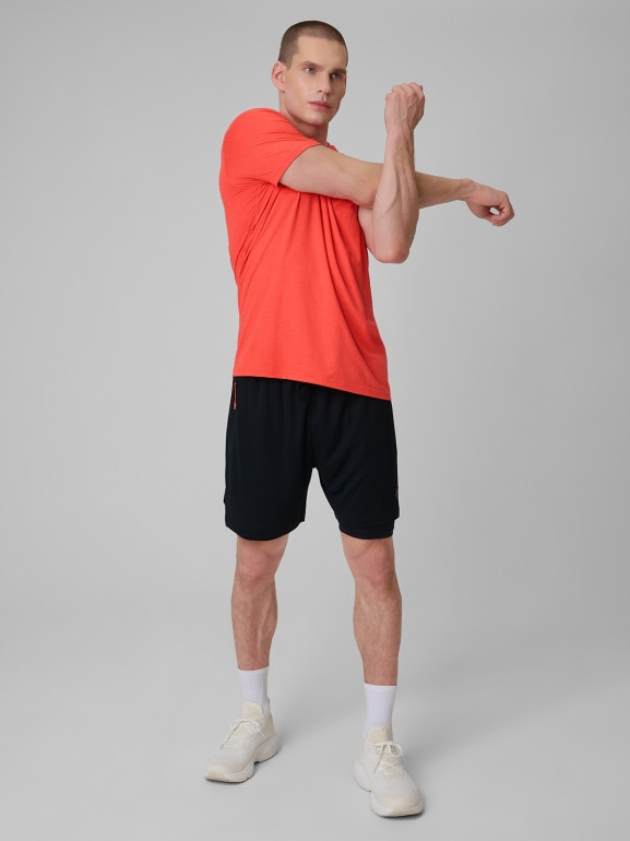Męska koszulka treningowa 4F 4FRSS26TFTSM2343 - czerwona