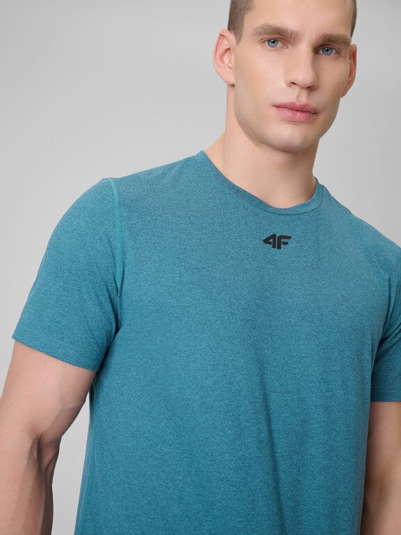 Męska koszulka treningowa 4F 4FRSS26TFTSM2343 - niebieska