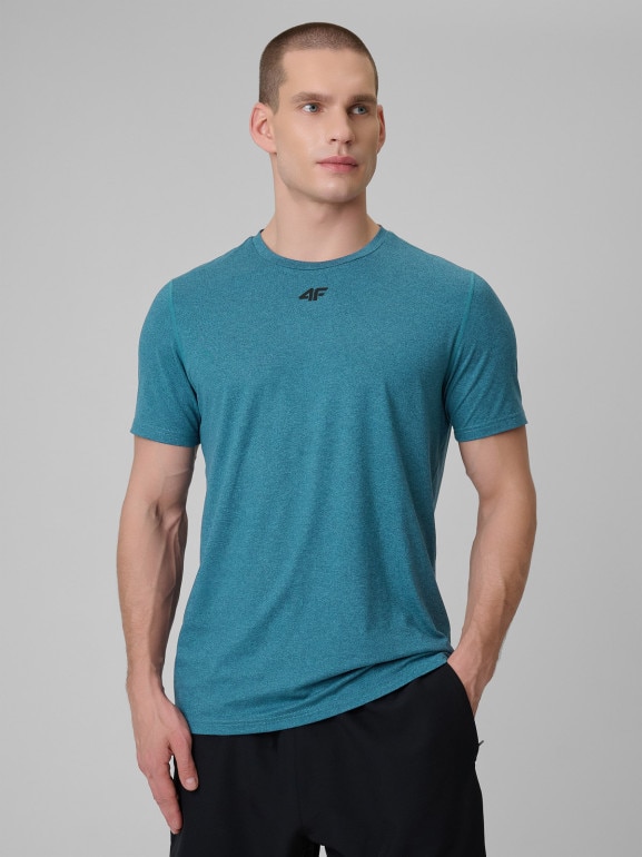 Męska koszulka treningowa 4F 4FRSS26TFTSM2343 - niebieska
