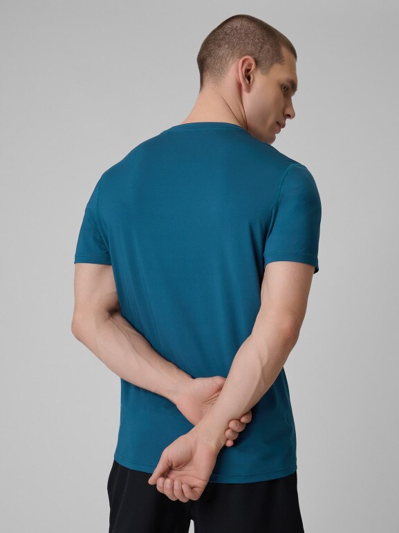Męska koszulka treningowa 4F 4FRSS26TFTSM2344 - niebieska