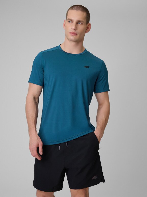 Męska koszulka treningowa 4F 4FRSS26TFTSM2344 - niebieska