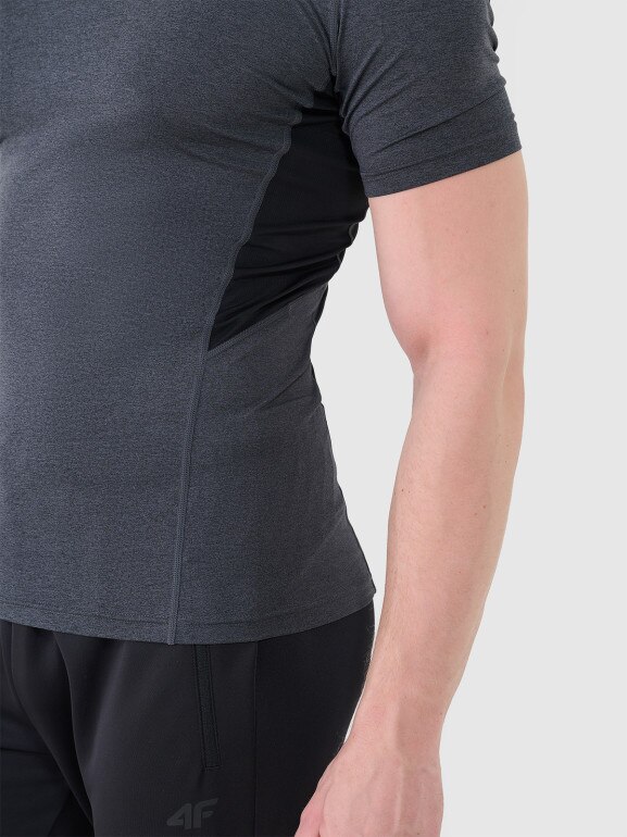 Męska koszulka treningowa 4F 4FWMM00TFTSM1832 - szara