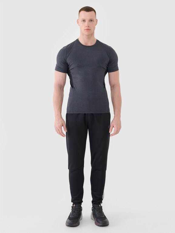 Męska koszulka treningowa 4F 4FWMM00TFTSM1832 - szara