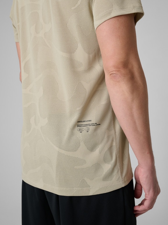 Męska koszulka treningowa 4F 4FWSS26TFTSM1777 - beżowa