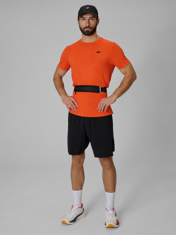 Męska koszulka treningowa 4F 4FWSS26TFTSM1778 - pomarańczowa