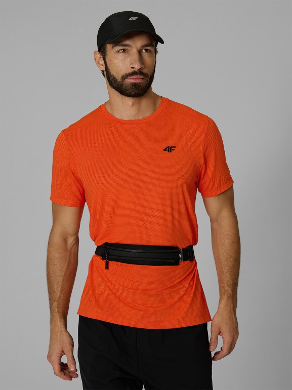 Męska koszulka treningowa 4F 4FWSS26TFTSM1778 - pomarańczowa
