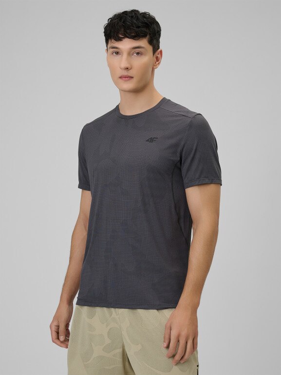 Męska koszulka treningowa 4F 4FWSS26TFTSM1778 - szara
