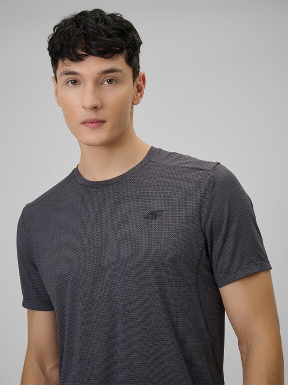 Męska koszulka treningowa 4F 4FWSS26TFTSM1778 - szara