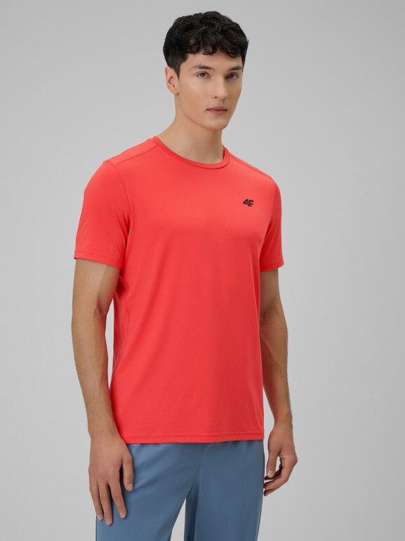 Męska koszulka treningowa 4F 4FWSS26TFTSM1785 - czerwona