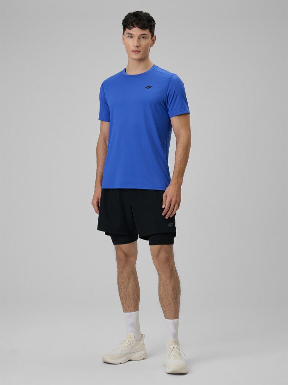 Męska koszulka treningowa 4F 4FWSS26TFTSM1785 - niebieska