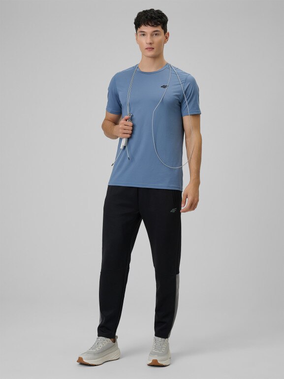 Męska koszulka treningowa 4F 4FWSS26TFTSM1785 - niebieska