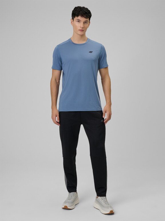 Męska koszulka treningowa 4F 4FWSS26TFTSM1785 - niebieska
