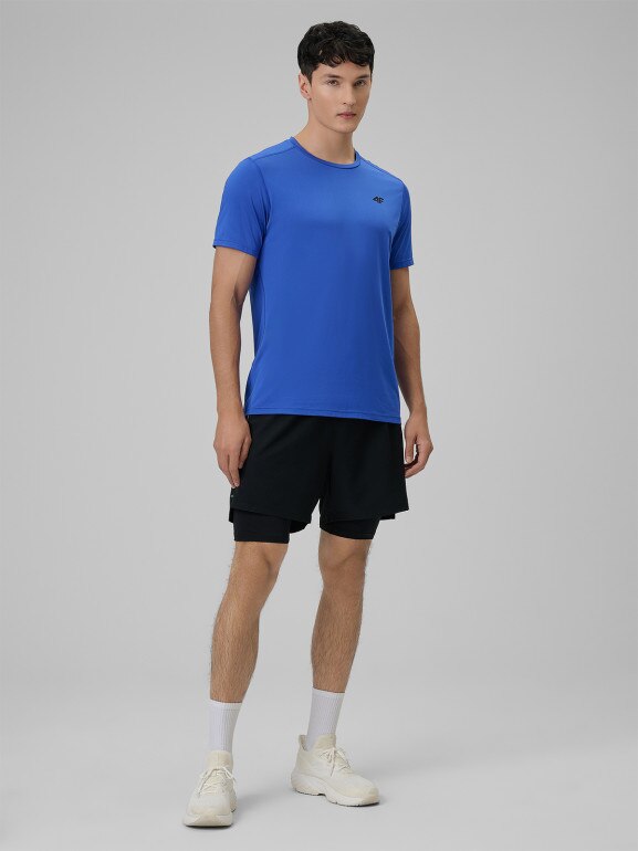 Męska koszulka treningowa 4F 4FWSS26TFTSM1785 - niebieska