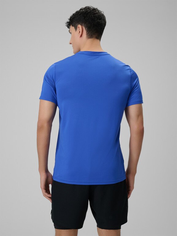 Męska koszulka treningowa 4F 4FWSS26TFTSM1785 - niebieska