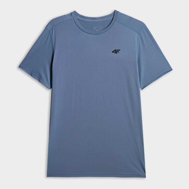 Męska koszulka treningowa 4F 4FWSS26TFTSM1785 - niebieska