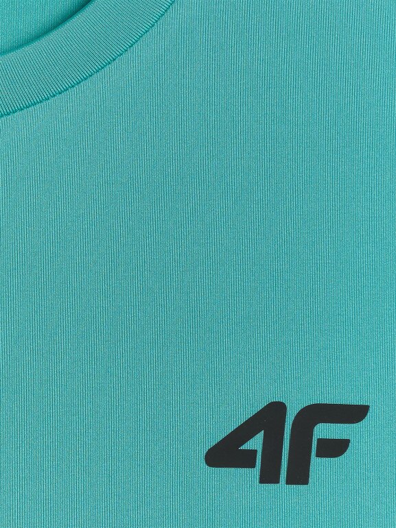 Męska koszulka treningowa 4F 4FWSS26TFTSM1785 - turkusowa