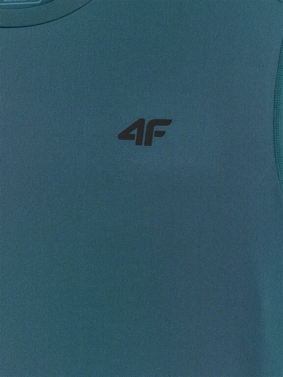 Męska koszulka treningowa 4F 4FWSS26TFTSM1785 - turkusowa