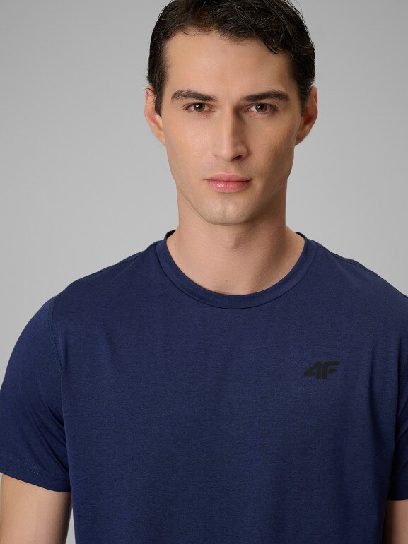 Męska koszulka treningowa 4F 4FWSS26TFTSM2140 - granatowa