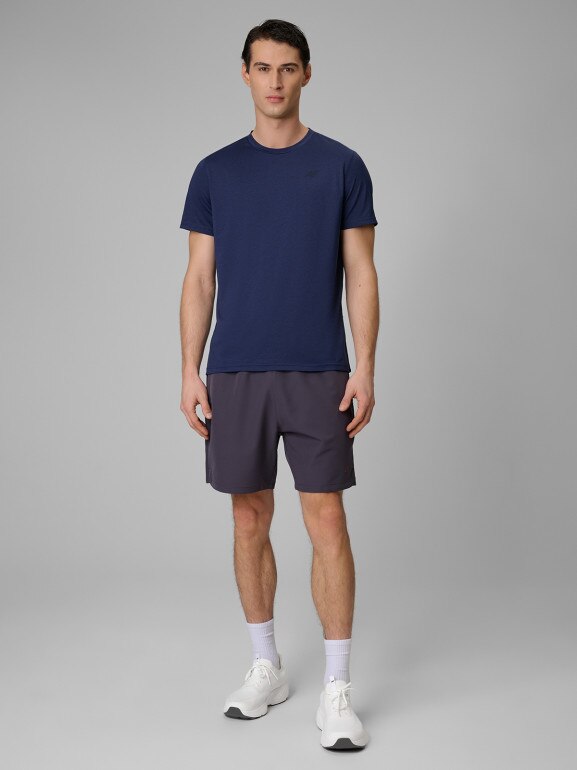 Męska koszulka treningowa 4F 4FWSS26TFTSM2140 - granatowa