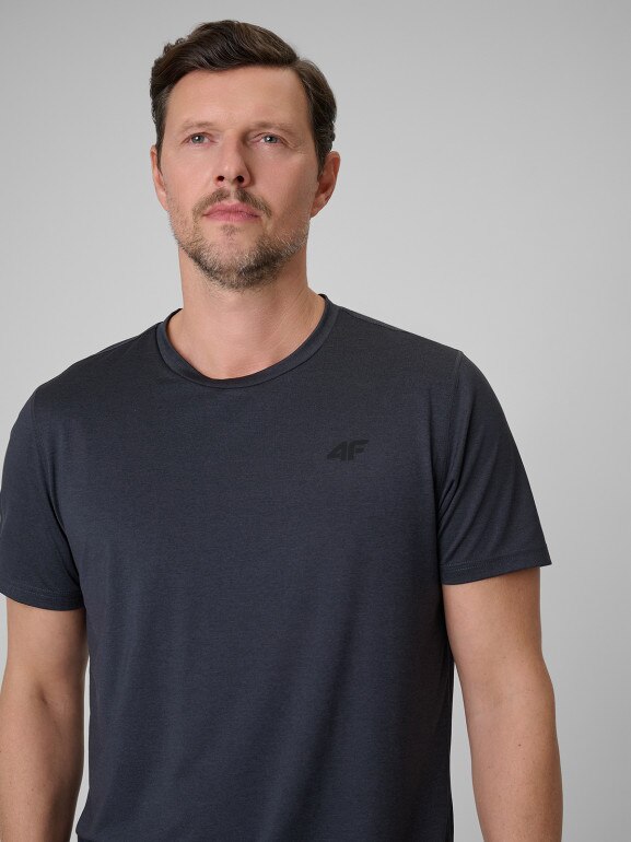Męska koszulka treningowa 4F 4FWSS26TFTSM2140 - szara