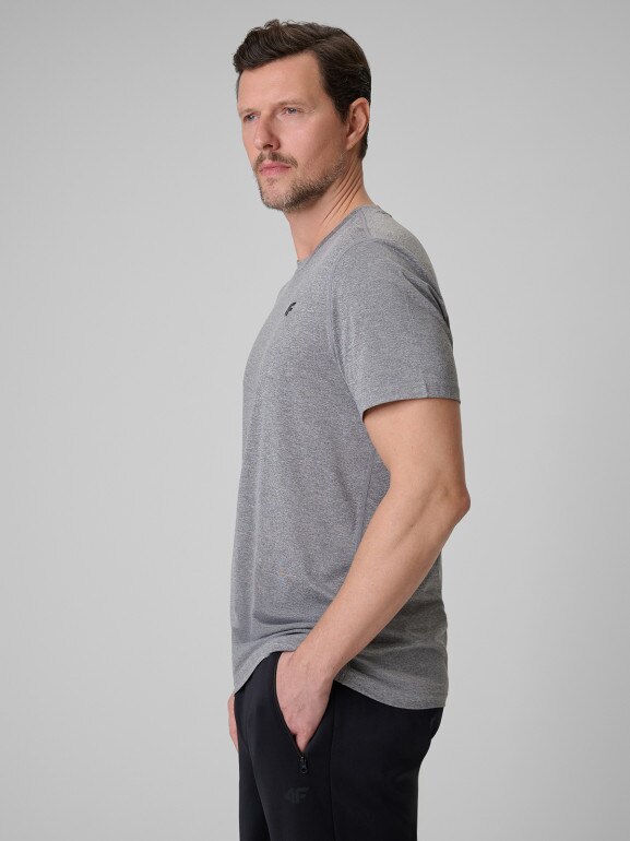 Męska koszulka treningowa 4F 4FWSS26TFTSM2140 - szara