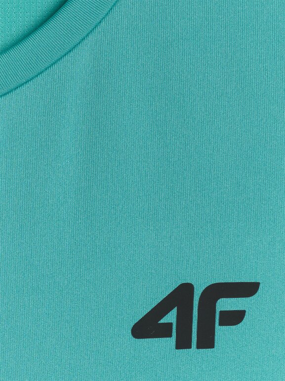 Męska koszulka treningowa bez rękawów 4F 4FWSS26TFSLM0744 - miętowa
