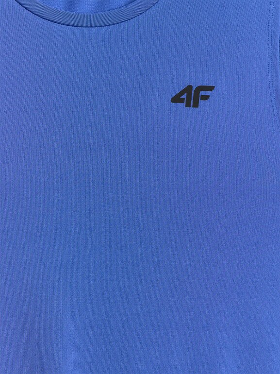 Męska koszulka treningowa bez rękawów 4F 4FWSS26TFSLM0744 - niebieska