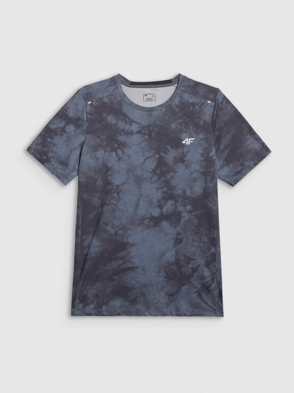 Męska koszulka treningowa z nadrukiem 4F 4FRSS26TFTSM2292 - czarna
