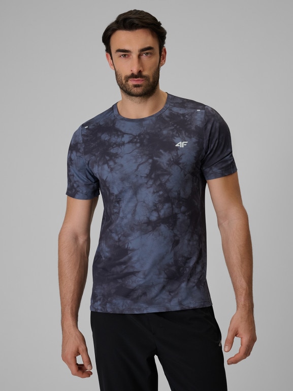 Męska koszulka treningowa z nadrukiem 4F 4FRSS26TFTSM2292 - czarna
